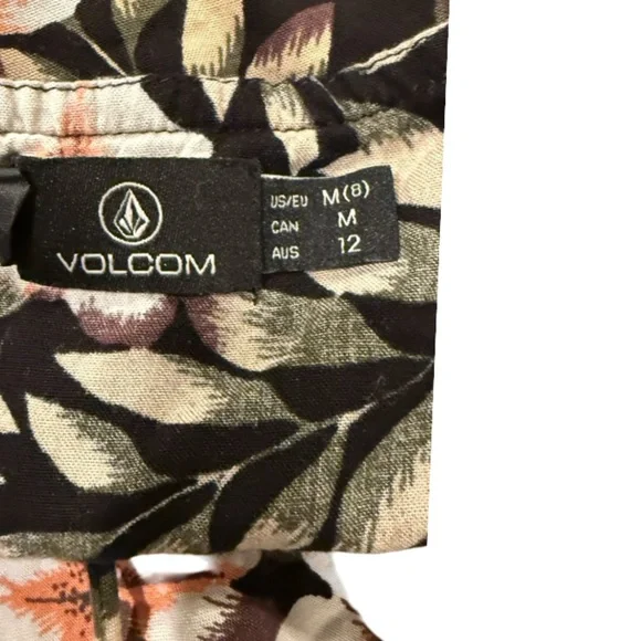 Volcom Black and Cream Floral Top - Picture 6 of 9